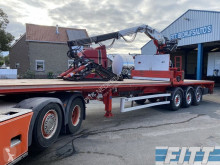 LAG flatbed semi-trailer open oplegger met Kennis 2014 R14 60-2 rollerkraan