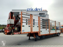 Schwarzmüller flatbed semi-trailer SPA 1 mit Fassi F190 | Achse gelenkt