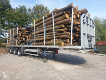 Semi remorque plateau Samro SEMI PLATEAU + GRUE FORESTIERE ST45FH