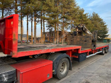Semiremorca transport utilaje KWB 2-as SEMI DIEPLADER + KRAAN HIAB R165 F3 ROLKRAAN
