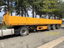 Semitrailer platta KWB 3-as STEENOPLEGGER / KRAANOPLEGGER / SPOORLOPER VOOR ROLKRAAN - NIEUWE DRAAIKRANS TWV €4500 - KEURING 09/2021 - BELGISCHE PAPIER