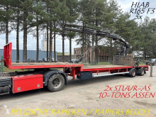 Semirremolque portamáquinas KWB 2-as SEMI-DIEPLADER + KRAAN HIAB R165 F3 ROLKRAAN - BELGISCHE PAPIEREN / PORTE CHAR + GRUE MOBILE A SIEGE