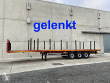Möslein 3 Achs Plattform Auflieger, gelenkt, Rungen-- N semi-trailer used flatbed