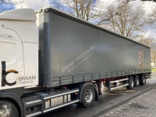 Semirimorchio Groenewegen DRO-15-27 B 3 asser 1 x gestuurd laadklep 2000 kg Teloni scorrevoli (centinato) usato