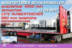 Návěs Schwarzmüller MEGA TIEFLADER 980 mm AZB LENKACHSE EXTE SAF !!! nosič strojů použitý