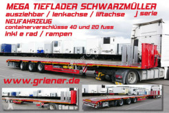 Schwarzmüller J SERIE / MEGA TIEFLADER AZB LENKACHSE LIFTACHSE semi-trailer new heavy equipment transport