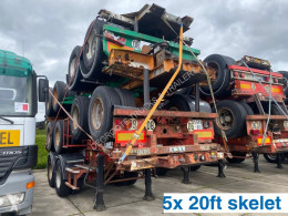 Sættevogn Fruehauf Stack 5X 20 ft skelet* containervogn brugt