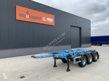 Semi remorque porte containers LAG 20FT ADR-Chassis, 2x liftaxle, discbrakes, empty weight: 3.820kg, ADR (EXII, EXII, FL, OX, AT), ALCOA, NL-Chassis, APK/ADR: 05/2