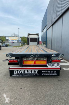 Semi remorque plateau Lecitrailer DISPO full arrimage plateau/porte container 3 essieux neuve