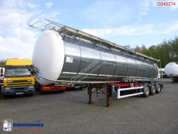 LAG Food / chemical tank inox 34.6 m3 / 2 comp + pump semi-trailer used food tanker