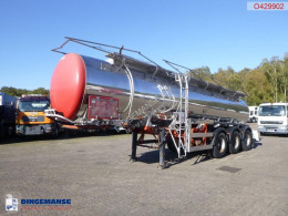 Chemical tank inox 18.5 m3 / 1 comp semi-trailer used chemical tanker