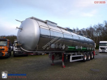Sættevogn LAG Chemical tank inox 36 m3 / 4 comp + pump citerne kemiske produkter brugt
