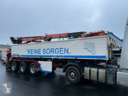 Langendorf dropside flatbed semi-trailer SSH 27/26 Kran Atlas Pritsche Lenkachse