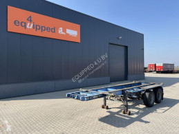 Pacton container semi-trailer 20FT, bladvering, NL-chassis