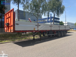 Samro flatbed semi-trailer open laadbak Effer crane, Borden