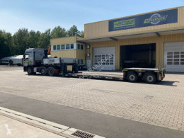 Meusburger heavy equipment transport semi-trailer 2-Achs-Tiefbett-Sattelaufliege mit Pendelachsen