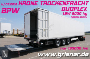 Félpótkocsi Krone SD 27/ KOFFER LBW BÄR 2000 kg / DOPPELSTOCK !!!! használt emeletes furgon