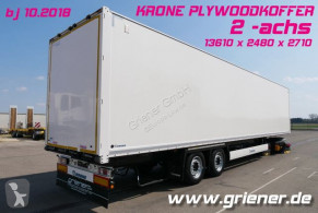 Félpótkocsi Krone 2-achs SZK 18/eLB4 LI / TÜREN / WABCO / PLYWOOD használt furgon