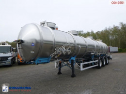 Semi remorque citerne produits chimiques Magyar Chemical tank inox 33.5 m3 / 3 comp