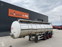 Semirremolque cisterna Indox TOP, 37.500L/3-COMP, ADR, 3x new axles (2021), Hydro: 2024, 2x liftas, L4BH, NL-trailer