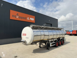 Návěs cisterna Indox TOP, 37.500L/3-COMP, ADR, compleet nieuw assenstel (2021), Hydro: 2024, 2x liftas, L4BH, NL-trailer, APK/ADR: 03/2023
