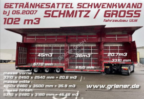 Schmitz Cargobull beverage delivery flatbed semi-trailer JUMBO /GETRÄNKE SCHWENKWAND BPW 102 M3 !!!!!!!!!