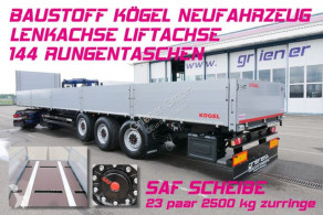 Kögel dropside flatbed semi-trailer SN24 /BAUSTOFF 800 BW /144 x RUNGEN LENK SAF