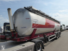 Feldbinder Foodstuff /Lebensmittel 60 m3. BPW 5 manhole, semi-trailer used tanker