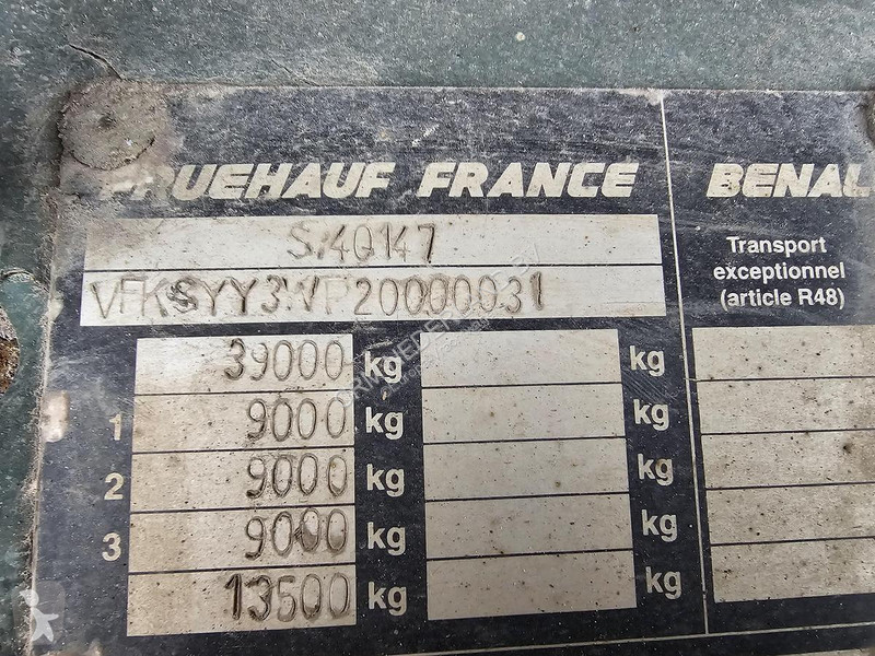 Semi remorque Fruehauf 3 AXLE CURTAINSIDER |...