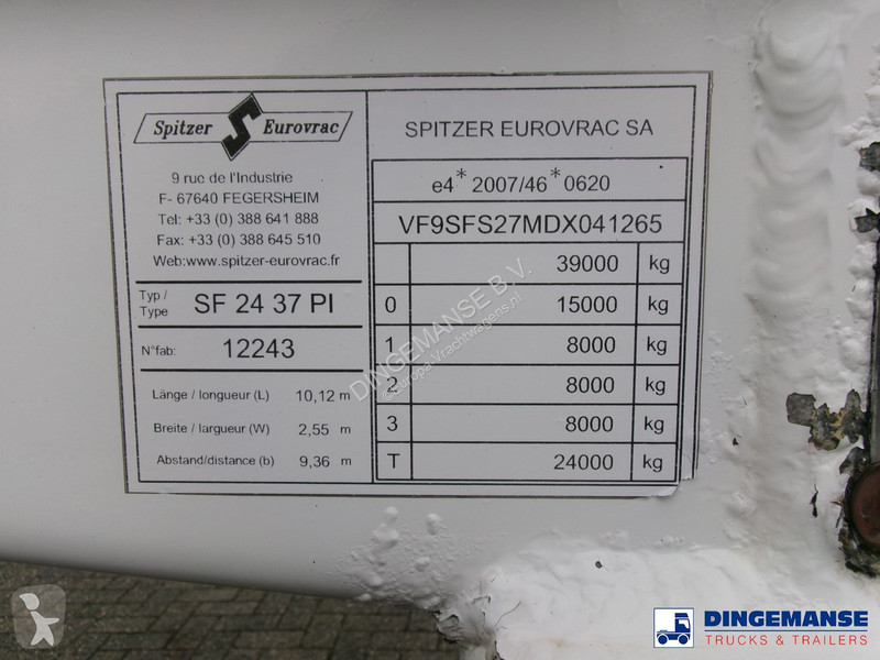 Semiremorca Spitzer Powder tank alu 37 m3 / 1 comp