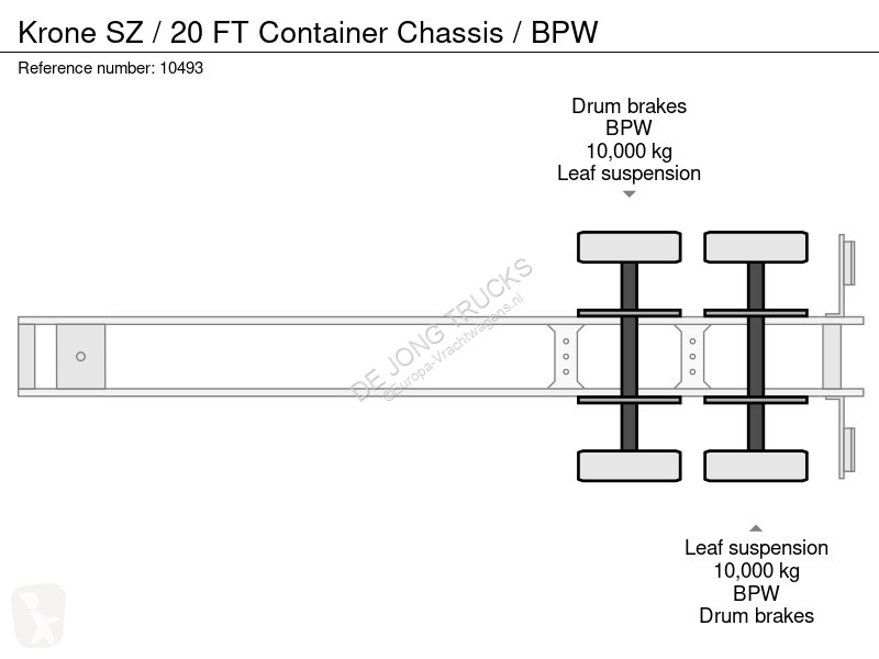 Semiremorca Krone SZ / 20 FT Container Chassis...