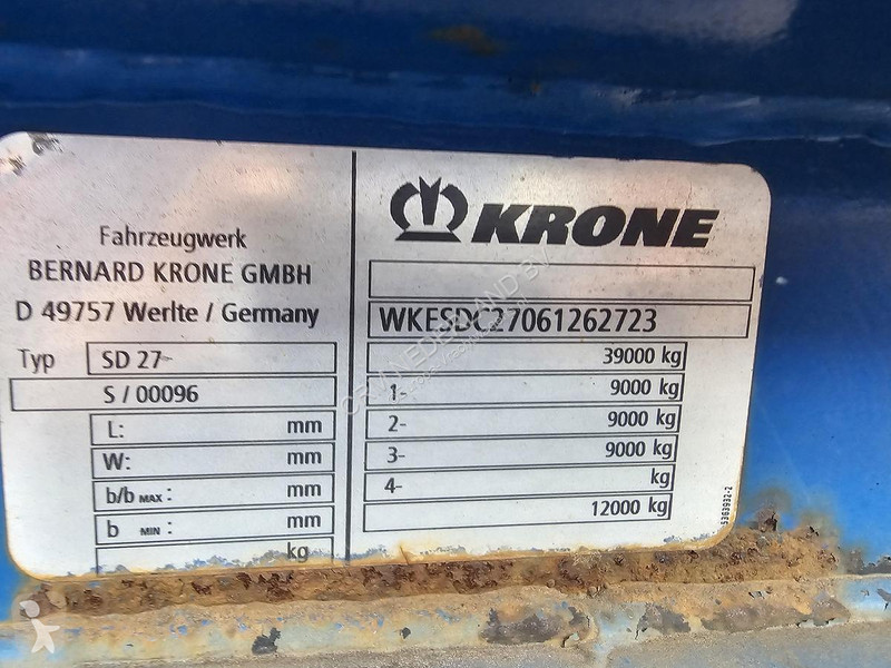 Semitrailer Krone 27 | 40, 30, 2x 20 ft | Rear...