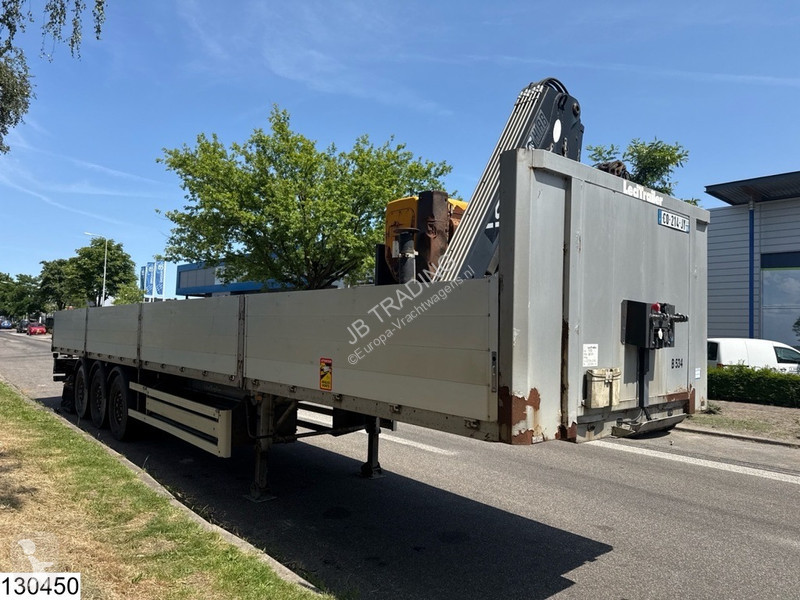Semitrailer Lecitrailer open laadbak HIAB, Remote