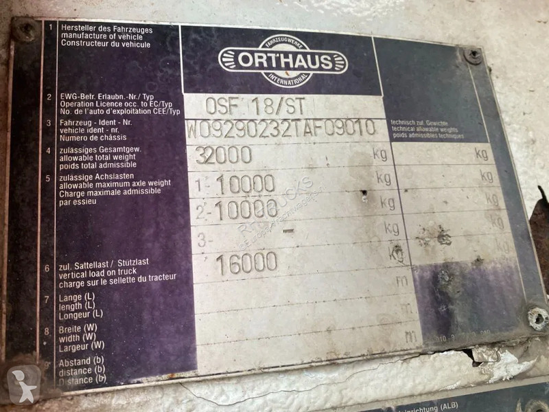 Oplegger Orthaus 2 ASSIGE STEERING AXEL MKG HLK...