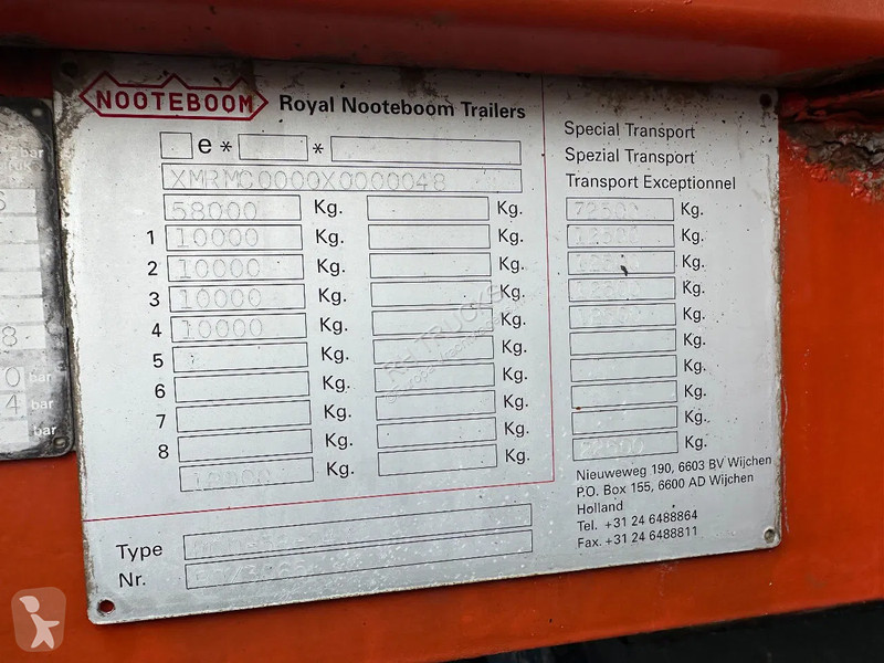 Semitrailer Nooteboom -58-04V 4 AXLE FORCED...