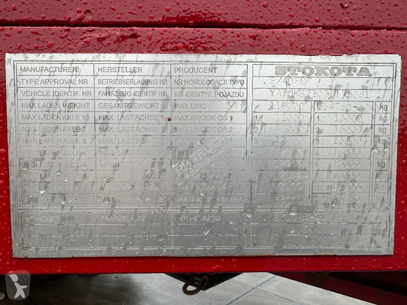 Oplegger Stokota S7U.H5-01, 7 AXLE, 5 AXLE...