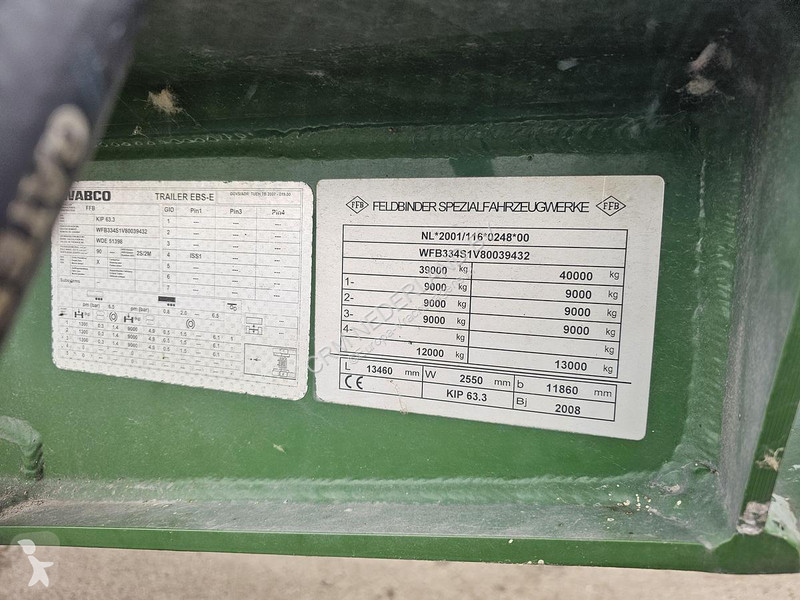 Oplegger Feldbinder KIP 63.3 |ALUMINIUM TIPPER...