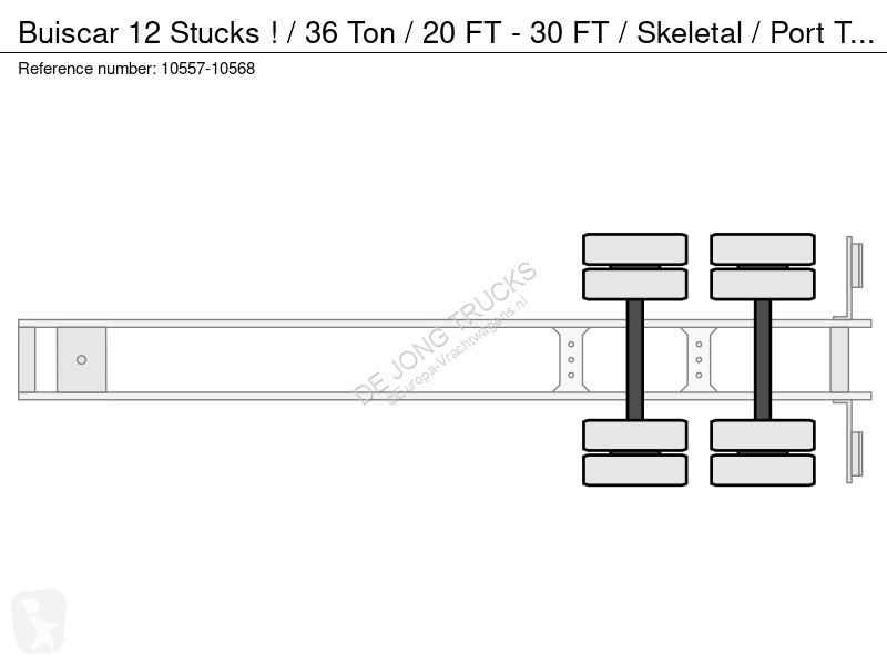 Semi reboque  12 Stucks ! / 36 Ton / 20 FT - 30...