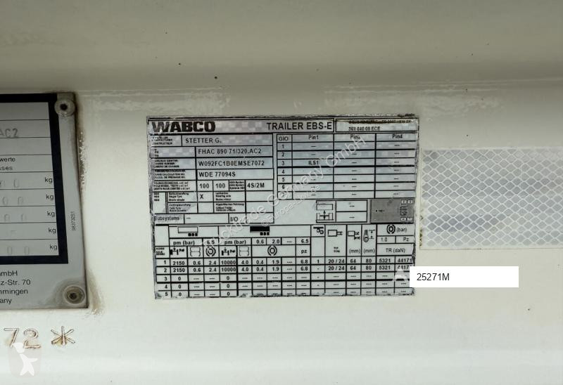 Semirimorchio Stetter G AM10FHAC 71/320 10m³