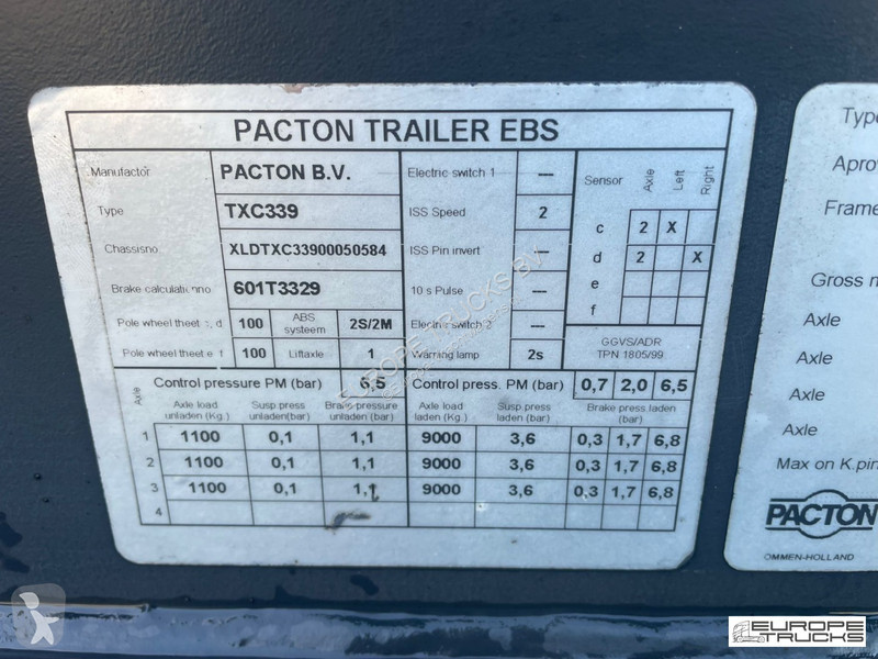 Semiremorca Pacton TXC.339 NL Trailer - BPW...