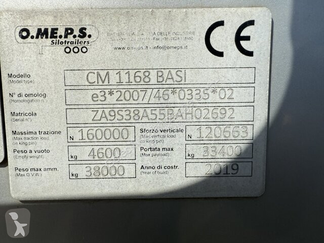 نصف مقطورة Feldbinder O.ME.P.S Silo Auflieger...