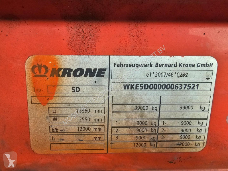 نصف مقطورة Krone BPW - DRUM Krone 3-axle...