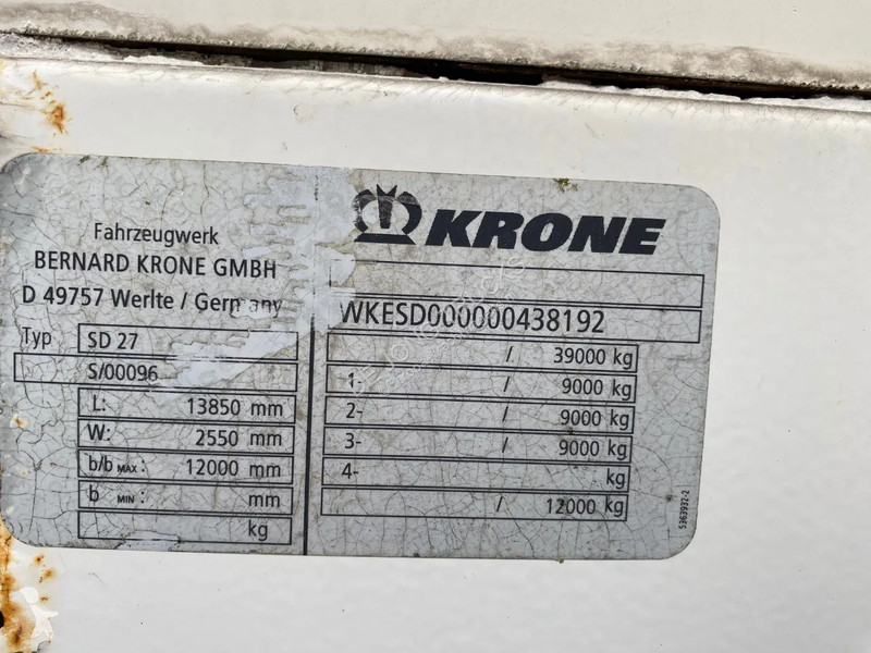 نصف مقطورة Krone 27 / Closed Box / Mercedes + Disc