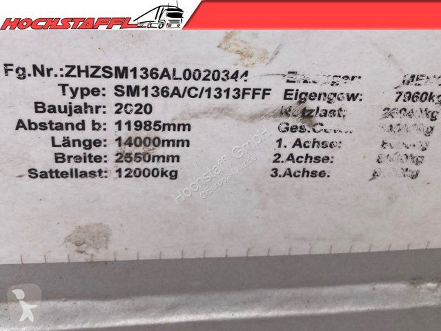 نصف مقطورة Menci Schubbodenauflieger 92m³ SM136A