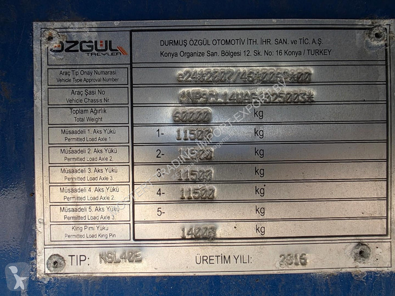 نصف مقطورة Ozgul L14 4-axle steering trailer -...
