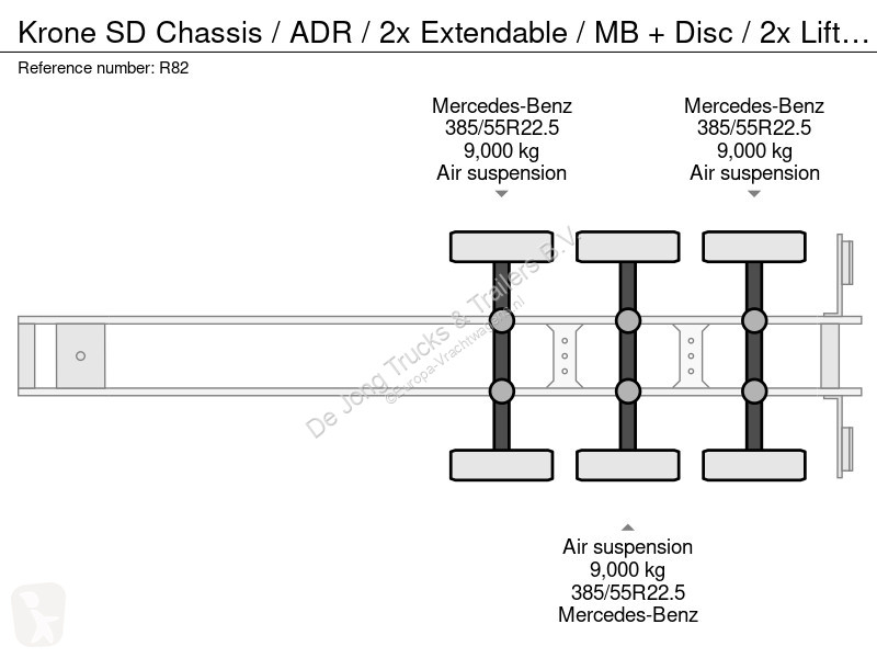 Semirremolque Krone Chassis / ADR / 2x...