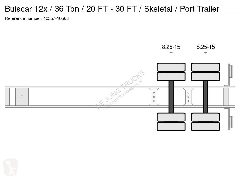 Oplegger  12x / 36 Ton / 20 FT - 30 FT /...