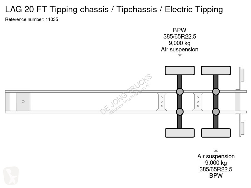 نصف مقطورة LAG 20 FT Tipping chassis /...