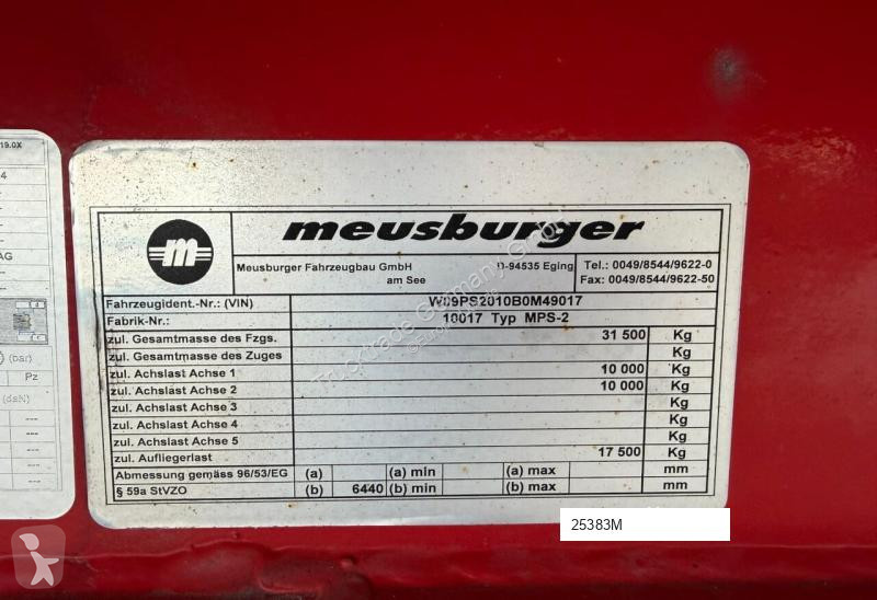 نصف مقطورة Meusburger 605 MPS-2