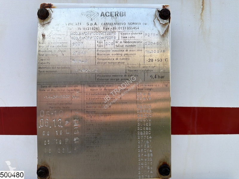 Semirimorchio Acerbi Gas 56640 Liter, LPG GPL...